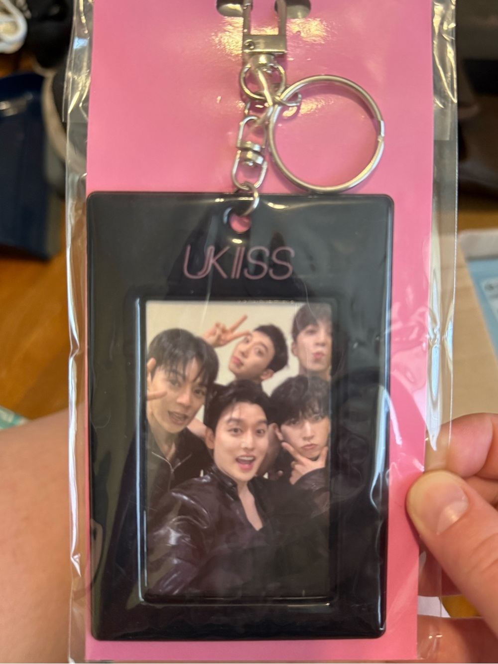 UKiss Black Photo Frame Keychain - Official Band Merchandise.